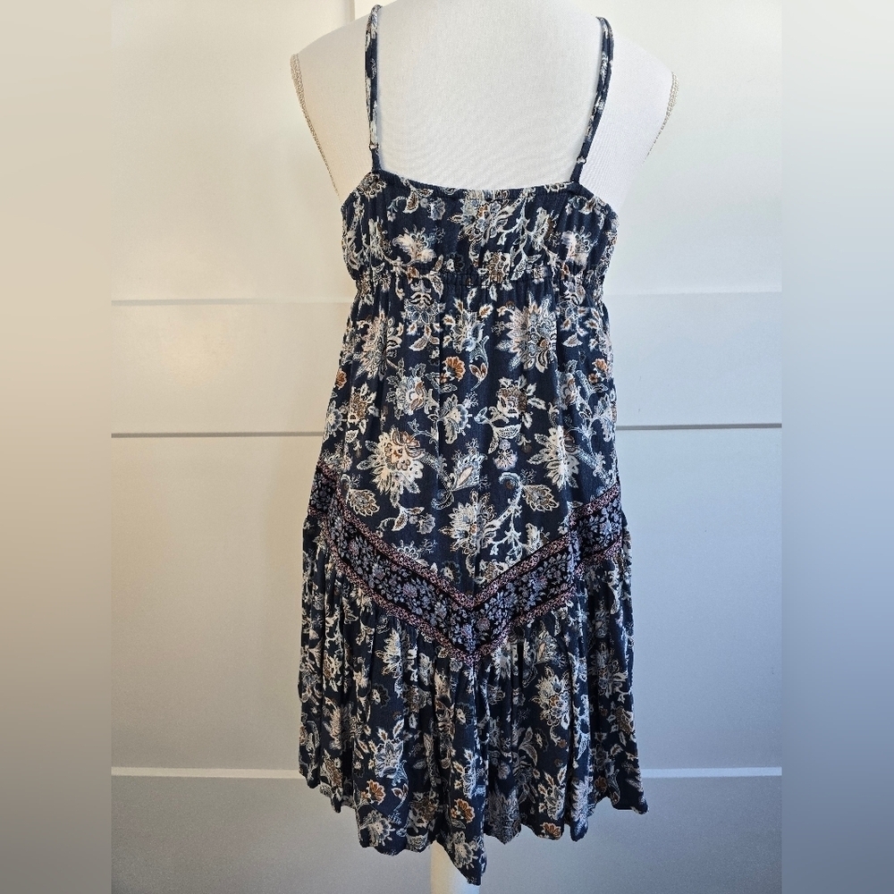 American Eagle Boho Floral Dress with Pink and Blue Accents - Picture 8 of 9